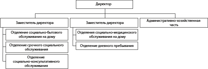 Структура ГБУ &laquo;Центр социального обслуживания граждан пожилого возраста и инвалидов Ленинского района города Нижнего Новгорода&raquo;